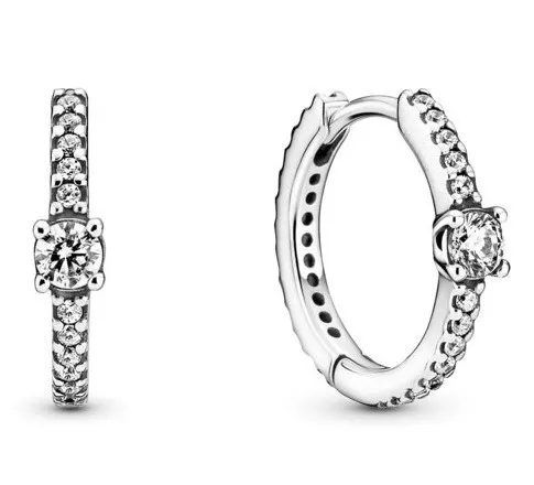 Original Sparkling Hoop With Crystal Studs Earrings For Women 925 Sterling Silver Wedding Gift Fashion Jewelry
Original Sparkling Hoop With Crystal Studs Earrings For Women 925 Sterling Silver Wedding Gift Fashion Jewelry