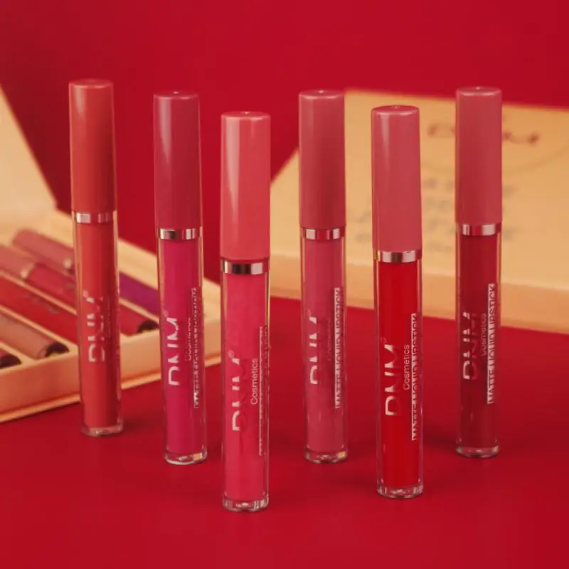 

set Velvet Matte Lip Glaze Set Waterproof Lasting Liquid Lipstick Moisturizing Not Easy To Fade Lip Gloss Cosmetic TSLM2