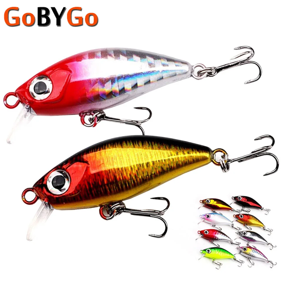 

1PCS 50mm/4.8g Japanese Minnow Fishing Bait Sinking Wobbler 3D Eyes Perch Pesca Artificial Lure Hard Fishing Tackle