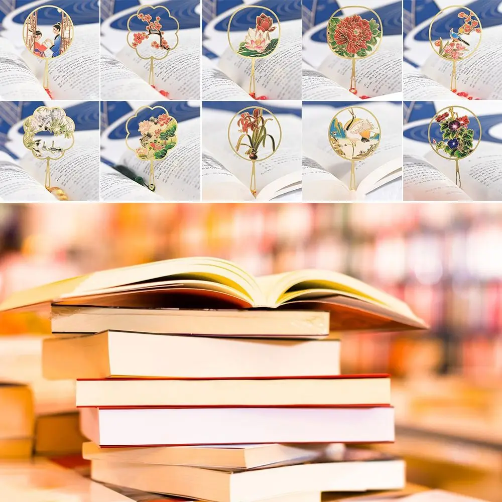 Chinese Style Brass Bookmark Group Fan Hollow Book Page Marker With Tassel For Reading Lovers Students Gift Pagination Mark
Chinese Style Brass Bookmark Group Fan Hollow Book Page Marker With Tassel For Reading Lovers Students Gift Pagination Mark