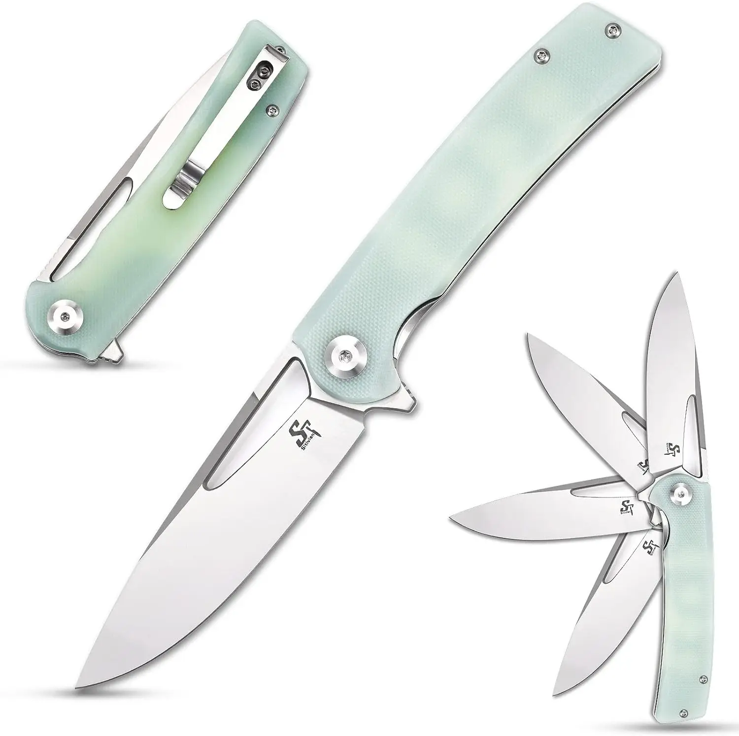 Sitivien ST126 Folding Knife D2 Steel Blade G10 Handle EDC Flipper Pocket Knifes for Working Camping Hiking Survival Collection
Sitivien ST126 Folding Knife D2 Steel Blade G10 Handle EDC Flipper Pocket Knifes for Working Camping Hiking Survival Collection