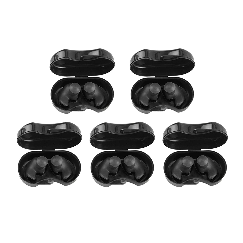 5Pair Swimming Earplugs Waterproof Silicone Ear Plugs Diving Sport Plugs for Water Surf Showering Bathing-Black
5Pair Swimming Earplugs Waterproof Silicone Ear Plugs Diving Sport Plugs for Water Surf Showering Bathing-Black