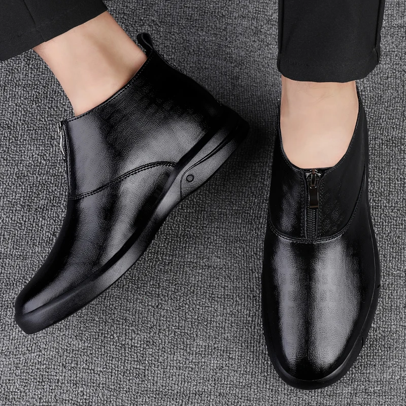 New Luxury Brand Autumn Winter Boots Mens Plus Velvet Leather Tooling Shoes Casual Outdoor Boots Trend Comfort Retro Ankle Boots
New Luxury Brand Autumn Winter Boots Mens Plus Velvet Leather Tooling Shoes Casual Outdoor Boots Trend Comfort Retro Ankle Boots