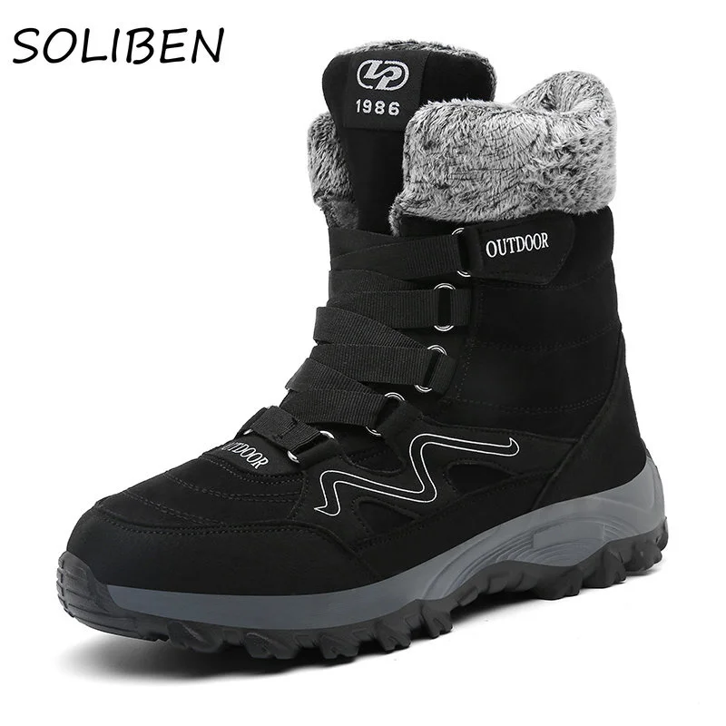 Winter Men's Snow Boots Non-slip Thick Plush Warm Couple Big Size 35-46 High Top Cotton Shoes Outdoor Boots for Women
Winter Men's Snow Boots Non-slip Thick Plush Warm Couple Big Size 35-46 High Top Cotton Shoes Outdoor Boots for Women