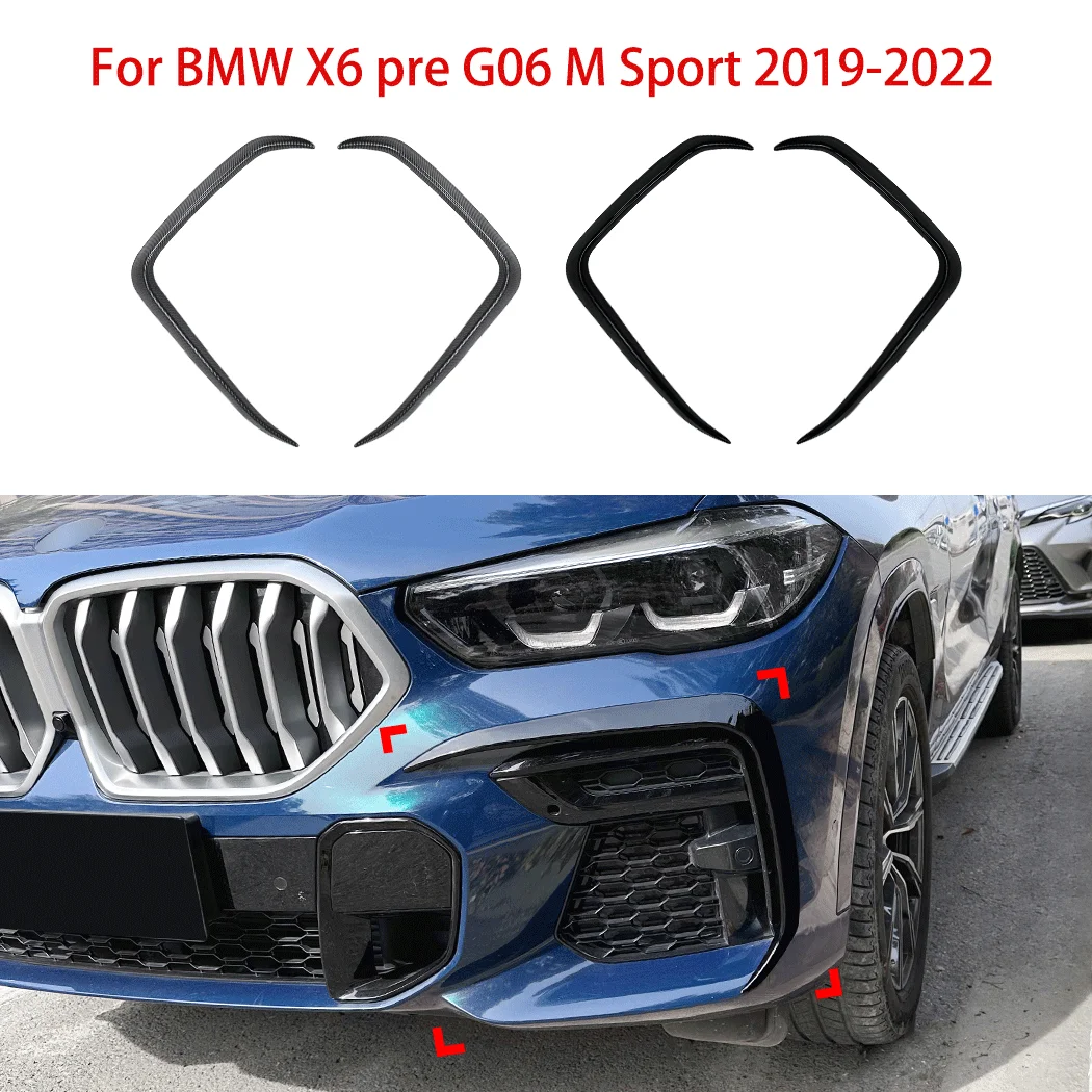 For BMW X6 pre G06 M Sport 2019-2022 Car Front Bumper Log Lamp Wind Blade Front Wind Knife Spoiler Sticker Exterior Modification
For BMW X6 pre G06 M Sport 2019-2022 Car Front Bumper Log Lamp Wind Blade Front Wind Knife Spoiler Sticker Exterior Modification