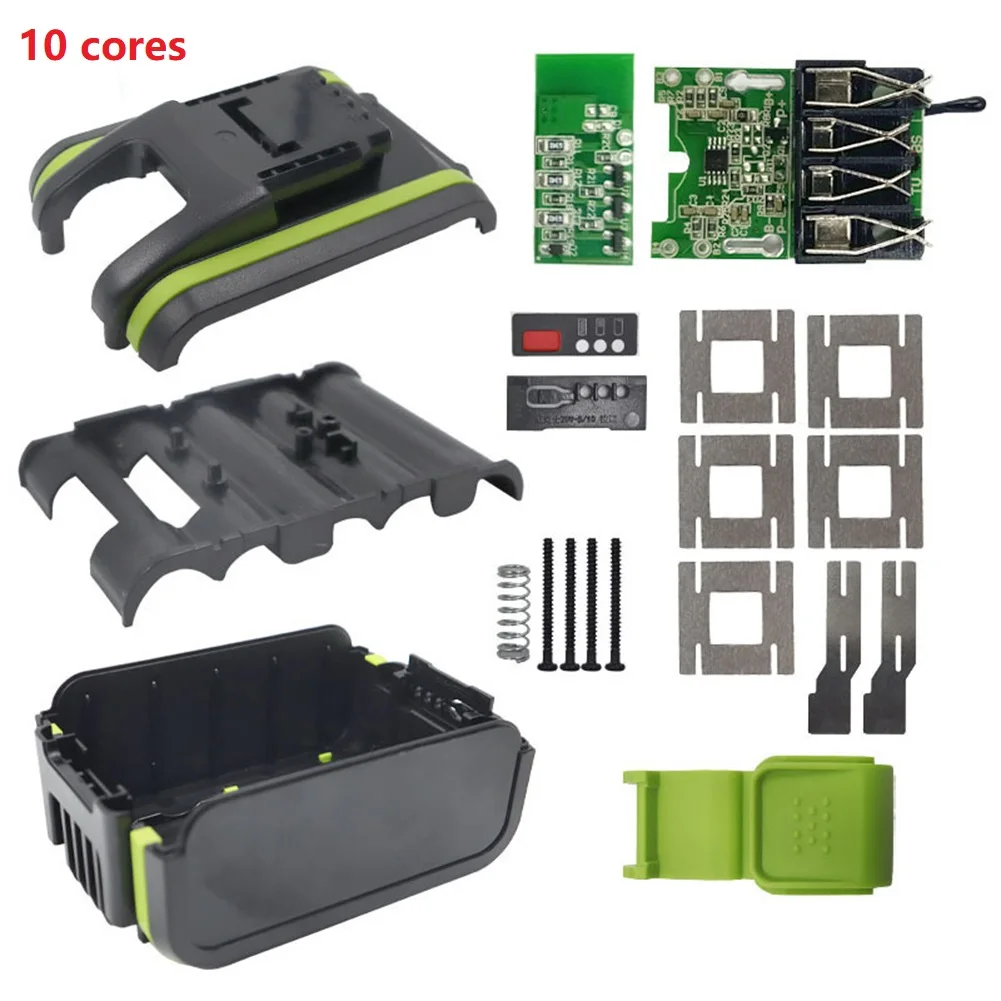 PCB Circuit Board Li-ion Battery Case 10 Core Black Plastic Portable Replacement Accssories For Worx 20V WA3596
PCB Circuit Board Li-ion Battery Case 10 Core Black Plastic Portable Replacement Accssories For Worx 20V WA3596