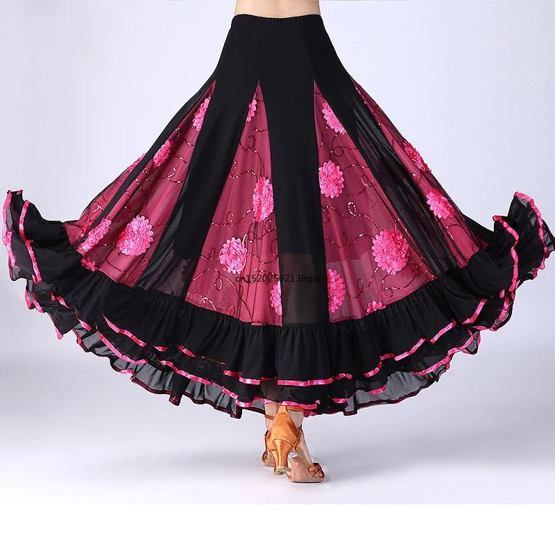 

Festival Clothing Competition Waltz Dress Skirt for Women Professional Dance Dress Ballroom Standart Dance Dress Skirt