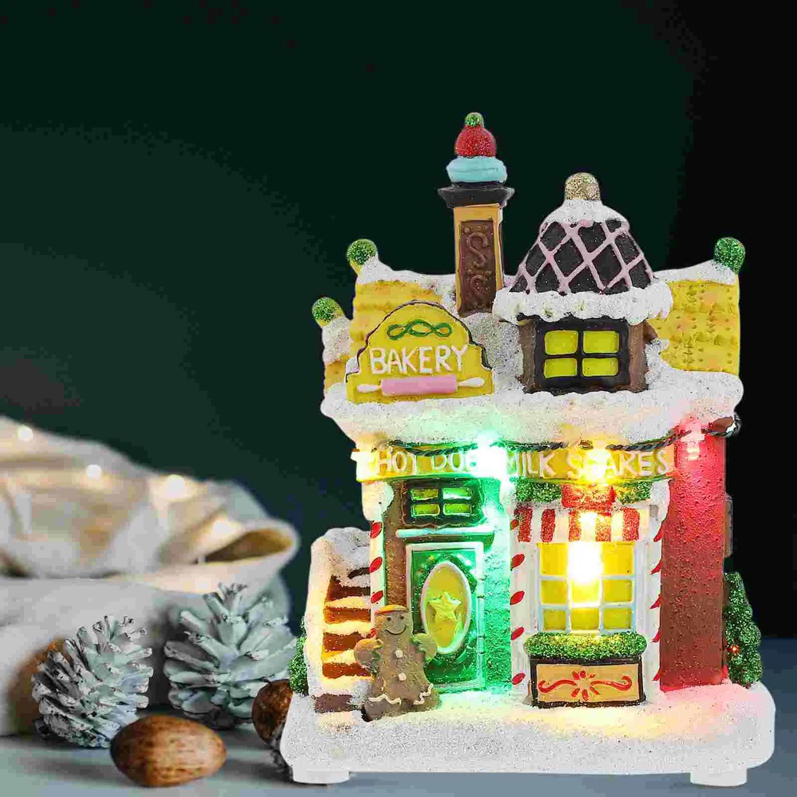 Christmas LED Light Snow House Resin Luminous Village House Landscape Scene Xmas New Year Desktop Decoration
Christmas LED Light Snow House Resin Luminous Village House Landscape Scene Xmas New Year Desktop Decoration
