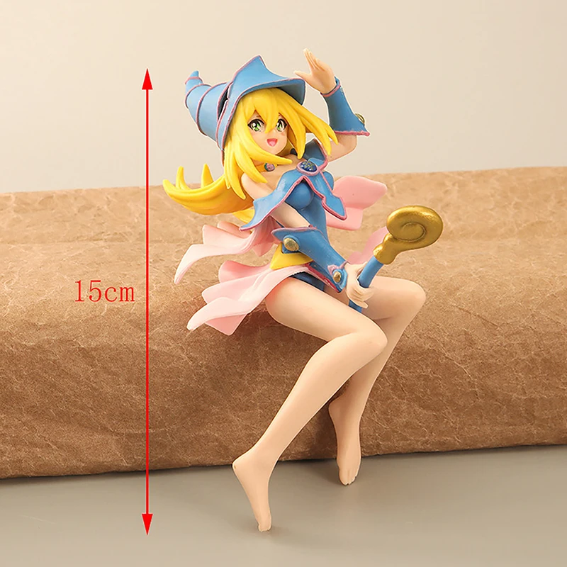 

15cm Anime Yu-Gi-Oh! Action Figure Mutou Yugi Magician Girl Duel Monsters Kawaii Girl Figurine PVC Collectible Model Toy Gift