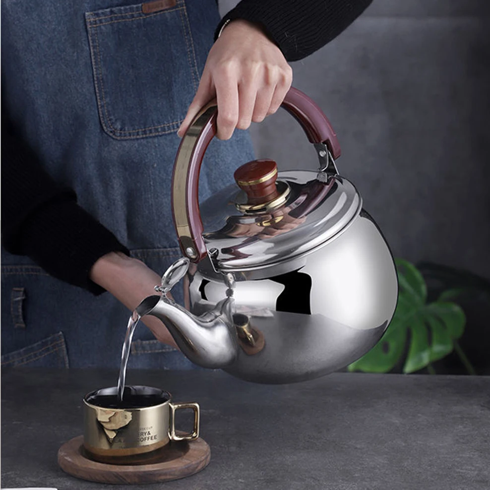 5L Large Capacity Boiling Water Kettle 304 Stainless Steel Teapot For Tea Brewing In Mug Whistle Kettle For Home Tea Infuser
5L Large Capacity Boiling Water Kettle 304 Stainless Steel Teapot For Tea Brewing In Mug Whistle Kettle For Home Tea Infuser