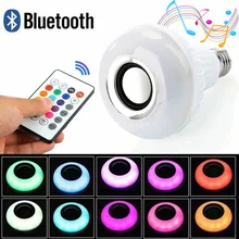Smart E27 RGB Music Bluetooth Speaker LED Bulb Light 12W Music Playing Dimmable Wireless Led Lamp with 24 Keys Remote Control
Smart E27 RGB Music Bluetooth Speaker LED Bulb Light 12W Music Playing Dimmable Wireless Led Lamp with 24 Keys Remote Control
