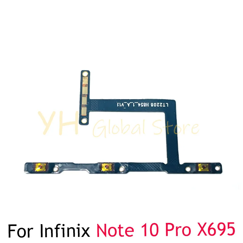 

20PCS For Infinix Note 10 11 12 5G 2023 VIP Pro X693 X695 X697 X663 X676 X672 Power On Off Switch Volume Side Button Flex Cable