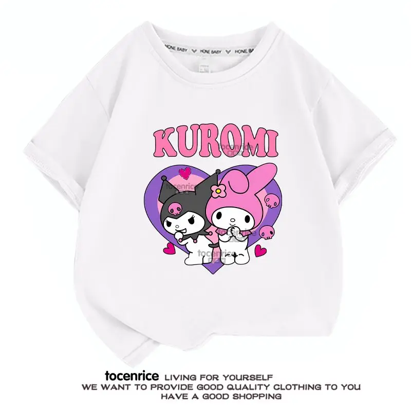 My Melody Girls T-Shirt Kuromi Summer Children Tops Kawaii Sanrioed Anime 2024 Sweet Cute Cartoon Short Sleeve Tide Kid Gift
My Melody Girls T-Shirt Kuromi Summer Children Tops Kawaii Sanrioed Anime 2024 Sweet Cute Cartoon Short Sleeve Tide Kid Gift