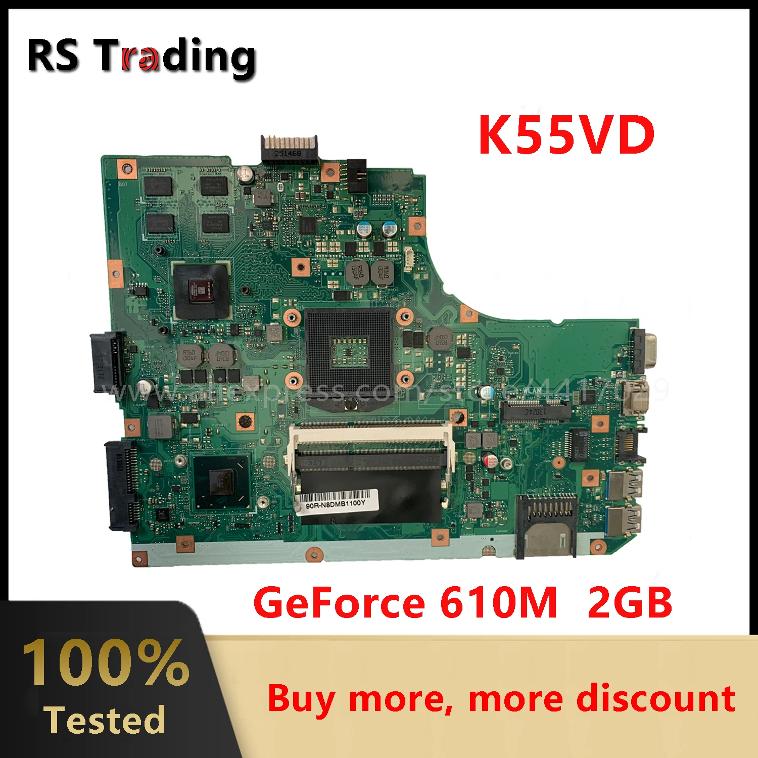 For ASUS K55VD Laptop Motherboard With Geforce 610M 2GB GPU HM76 Main Board 100% Test Good
For ASUS K55VD Laptop Motherboard With Geforce 610M 2GB GPU HM76 Main Board 100% Test Good