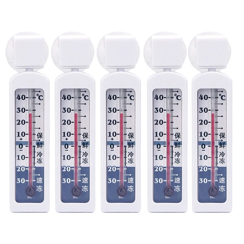 

5 Pack Refrigerator Line Freezer Thermometer Fridge Refrigeration Temperature Gauge Monitor Home Use -30℃ to 40℃