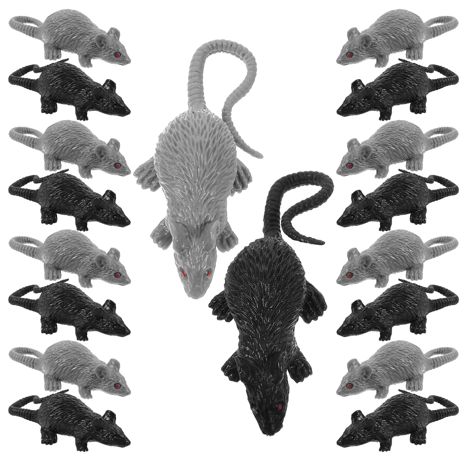 

20 PCS Halloween Scary Small Mouse Model Simulation Toy Artificial Party Gathering Tricky Prank Prop Toys