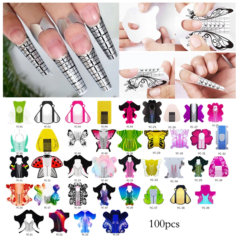 100pcs/lot Nail Forms Extensions for Easy Extend Polygel Nail Nail Building Gel Mold Tools DIY Guide Forms 39 Designs 2022 new
100pcs/lot Nail Forms Extensions for Easy Extend Polygel Nail Nail Building Gel Mold Tools DIY Guide Forms 39 Designs 2022 new