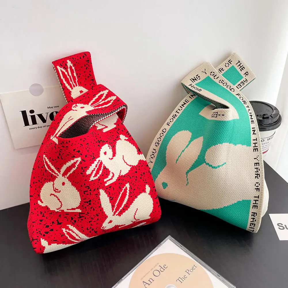 Handmade Knit Handbag Women Mini Knot Wrist Pouch Japanese Casual Color Wide Stripe Plaid Tote Bag Student Reusable Shopping Bag
Handmade Knit Handbag Women Mini Knot Wrist Pouch Japanese Casual Color Wide Stripe Plaid Tote Bag Student Reusable Shopping Bag