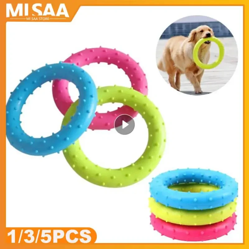 

Pet Dog Toys Grinding Rubber Circles Chew Toys For Dog Puppy Resistance To Bite Teeth Cleaning Chew Training Toy Dog Accessories