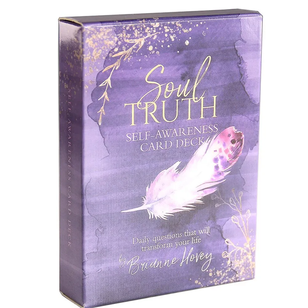 

NEW Soul Truth Self-Awareness Card Deck Daily Questions That Will Transform Your Life Tarot Oracle Cards With PDF Guidebook