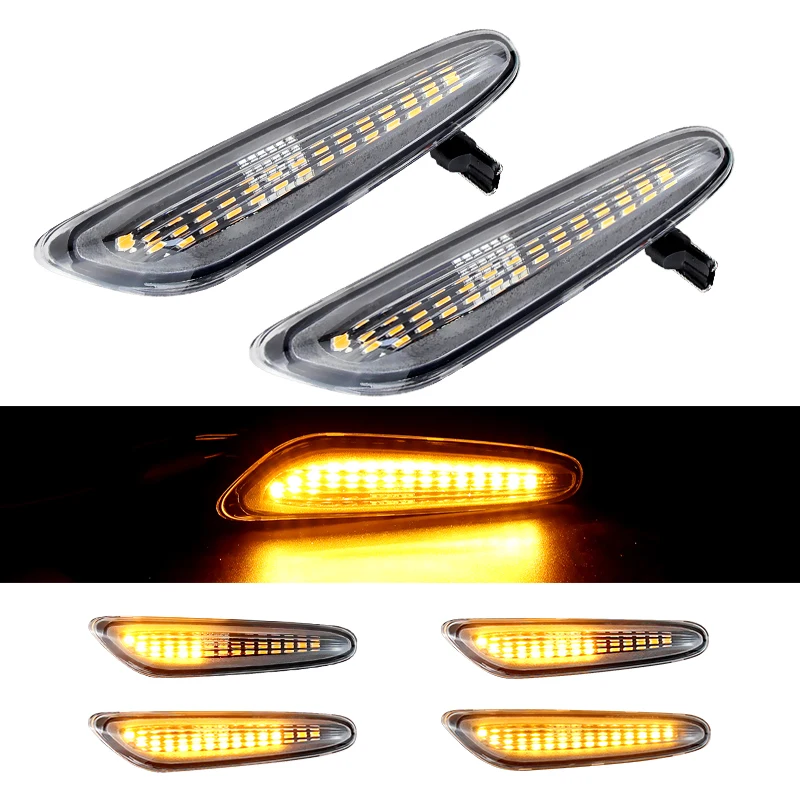 2pcs for BMW Led Dynamic Side Marker Turn Signal Light Sequential Blinker Light for E90 E91 E92 E93 E60 E87 E82 E46 Error Free
2pcs for BMW Led Dynamic Side Marker Turn Signal Light Sequential Blinker Light for E90 E91 E92 E93 E60 E87 E82 E46 Error Free