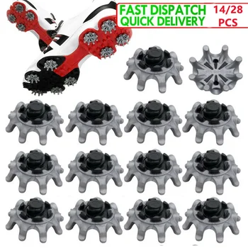 Crampons de Golfe Confiáveis e Úteis: Eleve seu Jogo com Tração Inigualável 7 Golf Soft Spikes Studs Cleats Golf Shoes For FootJoy Fast-wist Good Grip Accessories Quick Torsion Cleat Golf Shoes Accessories