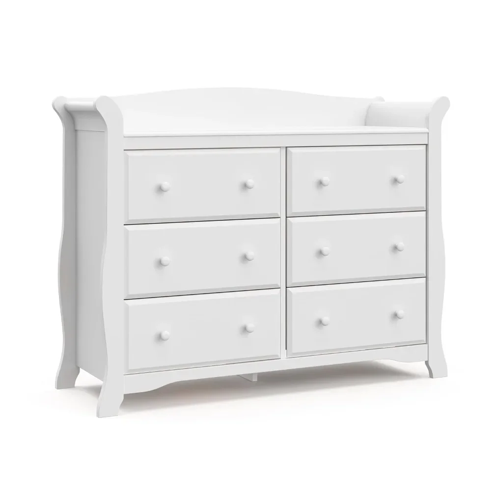 Drawer Double Dresser (White), Nursery Dresser Organizer, Chest of Drawers for Bedroom with 6 Drawers, Classic Design Bedroom
Drawer Double Dresser (White), Nursery Dresser Organizer, Chest of Drawers for Bedroom with 6 Drawers, Classic Design Bedroom