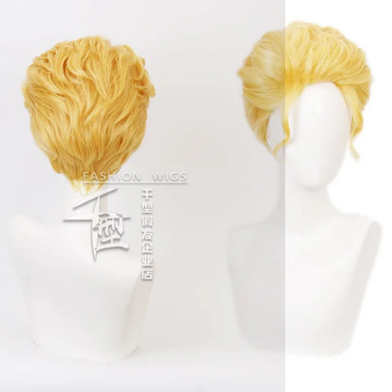 Anime Jojo'S Bizarre Adventure Kira Yoshikage Cosplay Wig Gold Short Hair Heat Resistant Synthetic Halloween Party Accessories
Anime Jojo'S Bizarre Adventure Kira Yoshikage Cosplay Wig Gold Short Hair Heat Resistant Synthetic Halloween Party Accessories