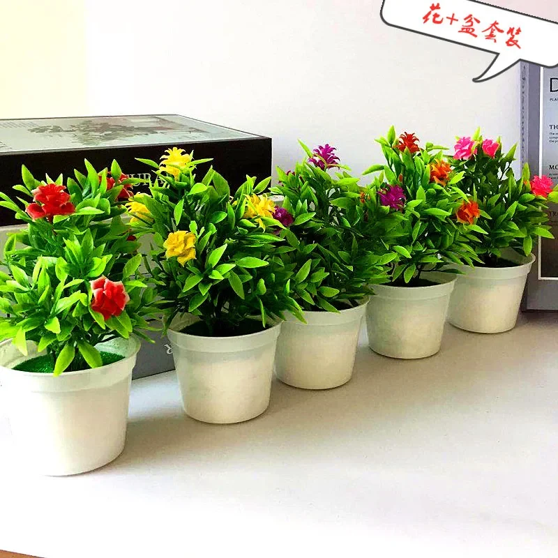 Artificial flowers small rose bonsai, artificial plants fake flower potted plants, garden home decoration ornaments
Artificial flowers small rose bonsai, artificial plants fake flower potted plants, garden home decoration ornaments