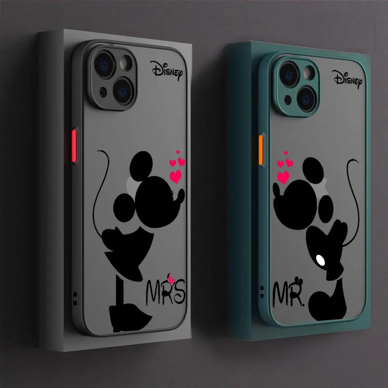 Phone Case For iPhone 14 15 16 Pro Disney Minnie Mickey Mouse Cover For Apple 11 13 Pro Max 12 Mini 8 16 Plus Translucent Fundas Phone Case For iPhone 14 15 16 Pro Disney Minnie Mickey Mouse Cover For Apple 11 13 Pro Max 12 Mini 8 16 Plus Translucent Fundas