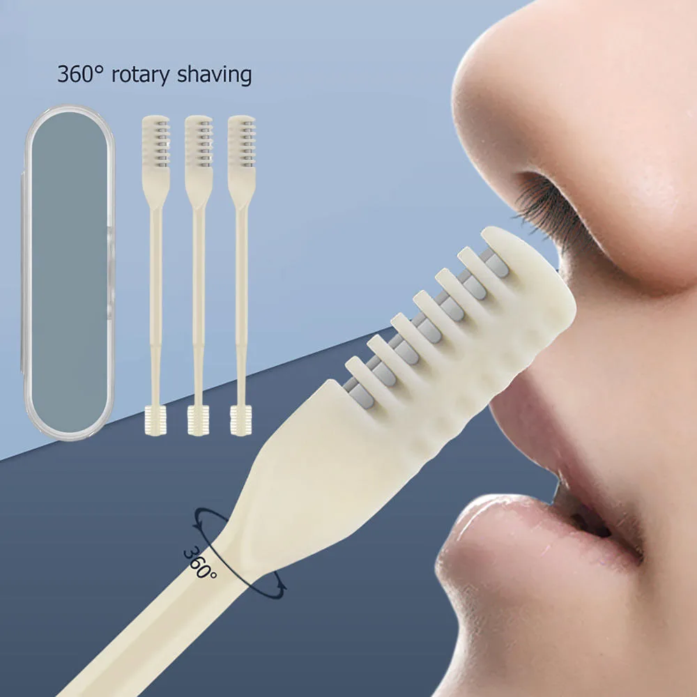 360 Degree Rotating Nose Hair Trimmer Double Head Nose Hair Removal Trimming Washable Portable Nose Ear Hair Trimmer Tools
360 Degree Rotating Nose Hair Trimmer Double Head Nose Hair Removal Trimming Washable Portable Nose Ear Hair Trimmer Tools