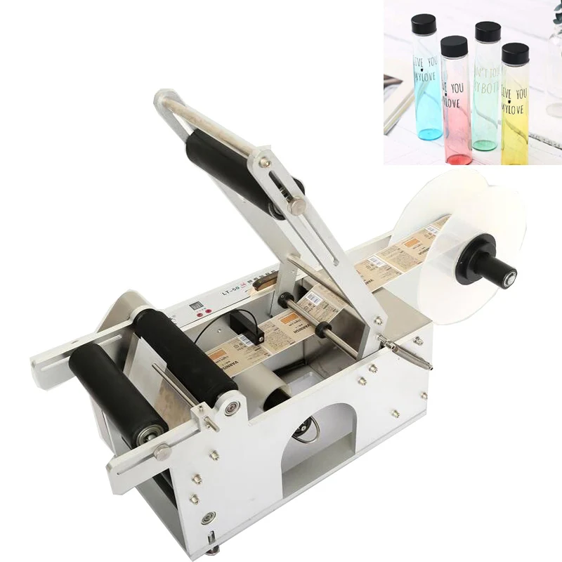 

Semi Automatic Labeling Machine Label Applicator Printer PET Plastic Bottle Label Dispenser Machine With Date Coder