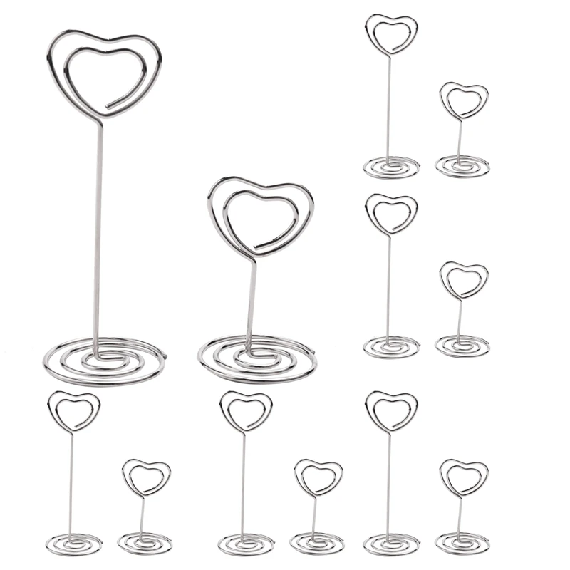 30 Pcs Card Holder Heart Shape Table Picture Stand Wire Tabletop Photo Holder Menu Clips For Wedding Party Number,Silver
30 Pcs Card Holder Heart Shape Table Picture Stand Wire Tabletop Photo Holder Menu Clips For Wedding Party Number,Silver