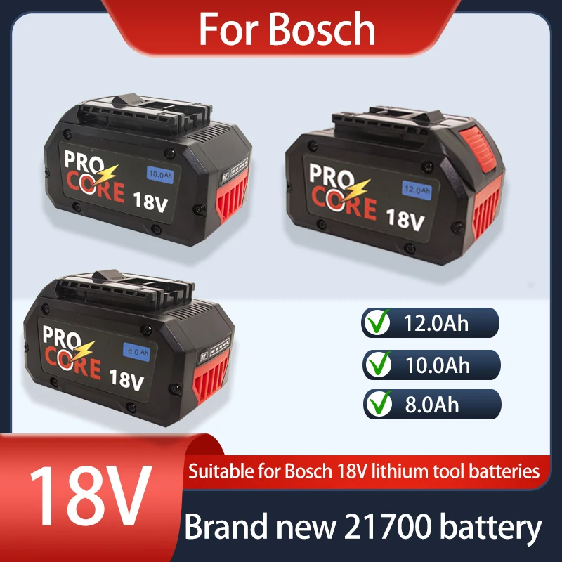 High performance BOSCH 18V 100Ah lithium-ion rechargeable battery GBA18V80 suitable for Bosch 18V MAX cordless power tool drills
High performance BOSCH 18V 100Ah lithium-ion rechargeable battery GBA18V80 suitable for Bosch 18V MAX cordless power tool drills
