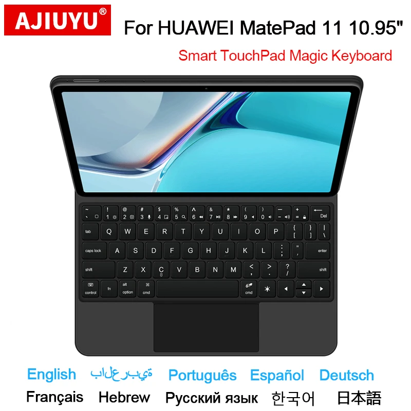 Магнитный чехол для HUAWEI MatePad 11, 2021 дюйма, стандартная Bluetooth клавиатура с подсветкой, перезаряжаемая Волшебная клавиатура
Магнитный чехол для HUAWEI MatePad 11, 2021 дюйма, стандартная Bluetooth клавиатура с подсветкой, перезаряжаемая Волшебная клавиатура