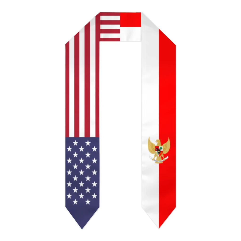 Graduation Sash Indonesia & USA United States Flag Stole Shawls Graduate Wraps Scraf International Student Pride Gifts
Graduation Sash Indonesia & USA United States Flag Stole Shawls Graduate Wraps Scraf International Student Pride Gifts