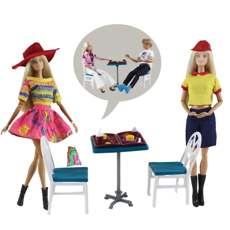 54pcs Table Set with Mini Items Food Dresses Clothes Accessories for Barbie and Ken 30cm Dolls Lunch Teatime Fun Toys for Kids
54pcs Table Set with Mini Items Food Dresses Clothes Accessories for Barbie and Ken 30cm Dolls Lunch Teatime Fun Toys for Kids