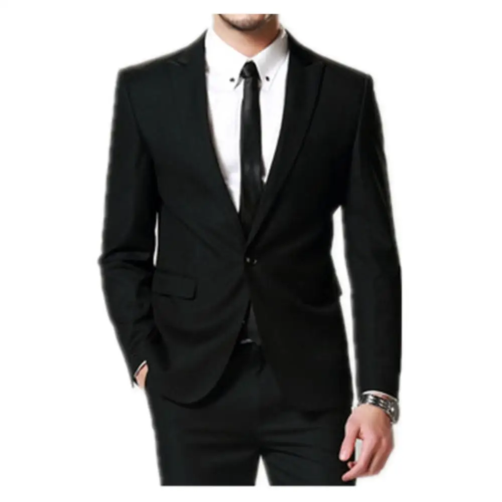 

Tailor Made Black Suits For Men Suit, Stylish Suits With 1 Button, Peak Lapel, Flap Pocket Trajes De Hombre Modernos Para Bodas