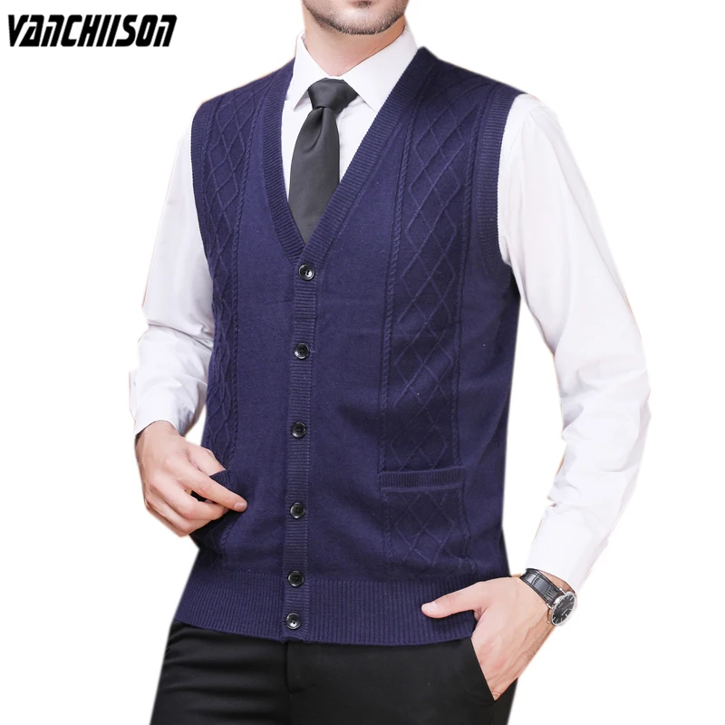 Мужской вязаный жилет из 14% шерсти, кардиган без рукавов, базовый свитер на пуговицах для осени и зимы, деловой Повседневный свитер с V-образным вырезом и объемным 3D рисунком, 00319
Мужской вязаный жилет из 14% шерсти, кардиган без рукавов, базовый свитер на пуговицах для осени и зимы, деловой Повседневный свитер с V-образным вырезом и объемным 3D рисунком, 00319