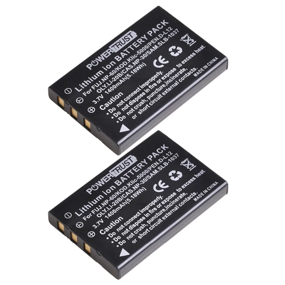 

NP-60 KLIC-5000 LI-20B SLB-1037 NP-30 Battery and LED Charger for Fujifilm Finepix 50i, F401, F401Zoom, F410, F601, M603