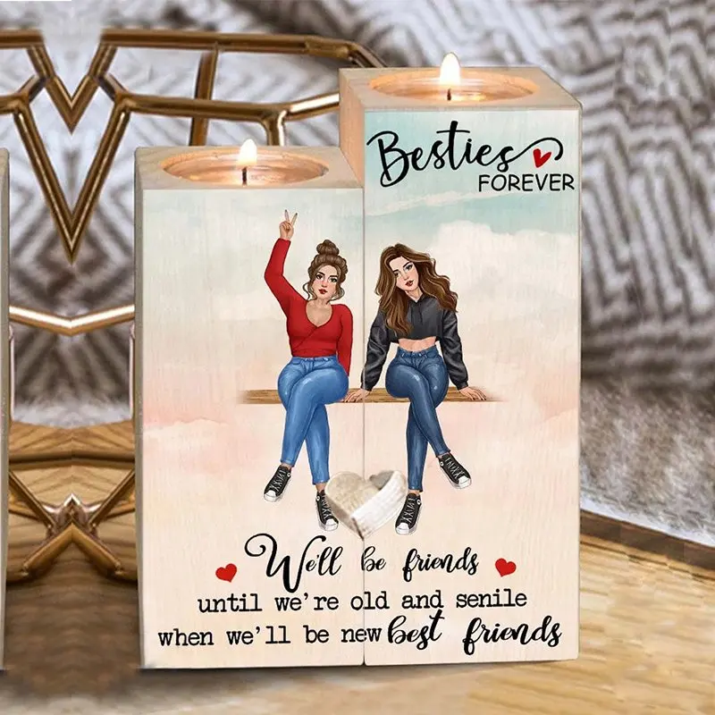 Candlestick To My Best Friend - Thank You for Being My Sister Wooden Candle Holder Friendship Gift for Sister Friends Birthday
Candlestick To My Best Friend - Thank You for Being My Sister Wooden Candle Holder Friendship Gift for Sister Friends Birthday