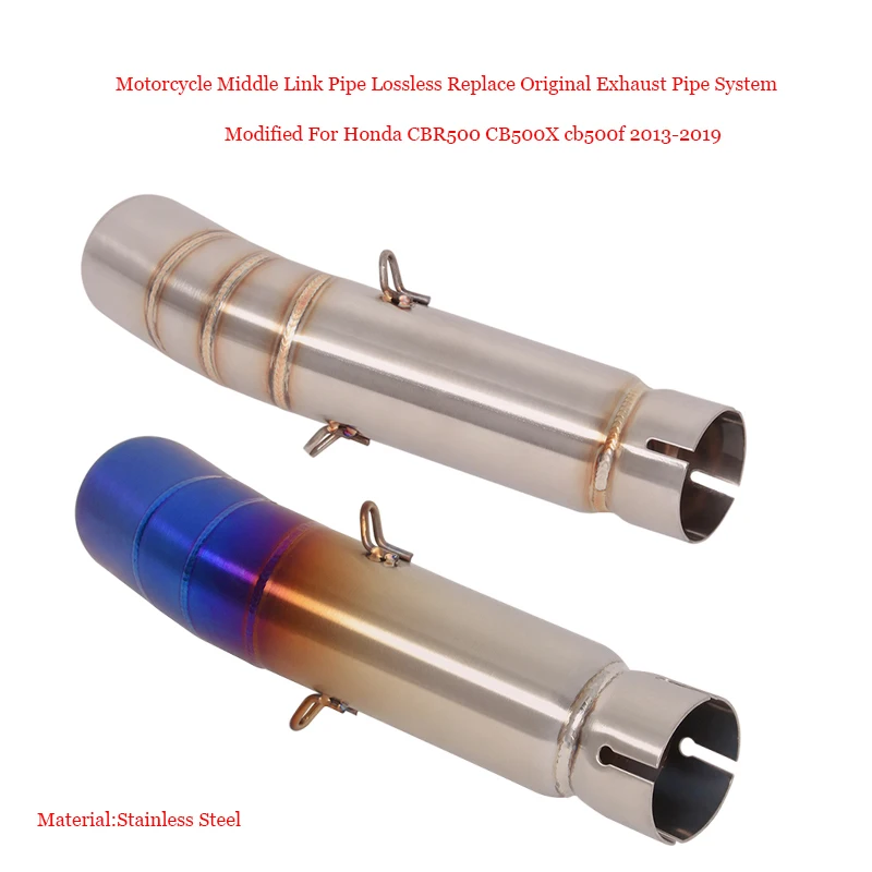 Motorcycle Middle Link Pipe Lossless Replace Retrofit Original Exhaust System Modified For Honda CBR500R CBR500 CB500F
Motorcycle Middle Link Pipe Lossless Replace Retrofit Original Exhaust System Modified For Honda CBR500R CBR500 CB500F