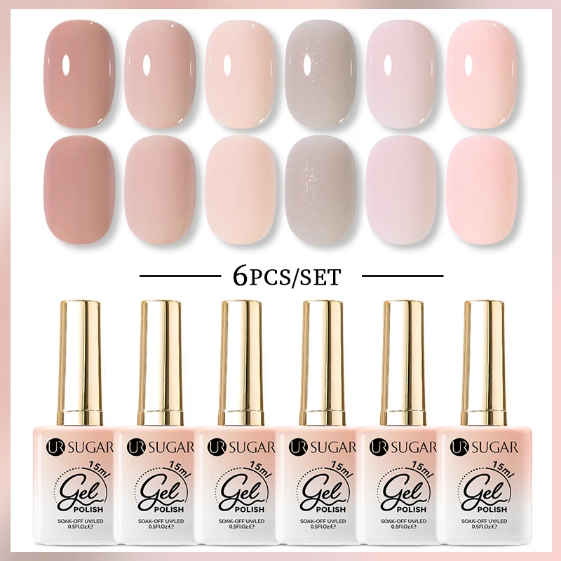 UR SUGAR Ml Nude Color Gel Set Kit Pink Long Lasting For Manicure