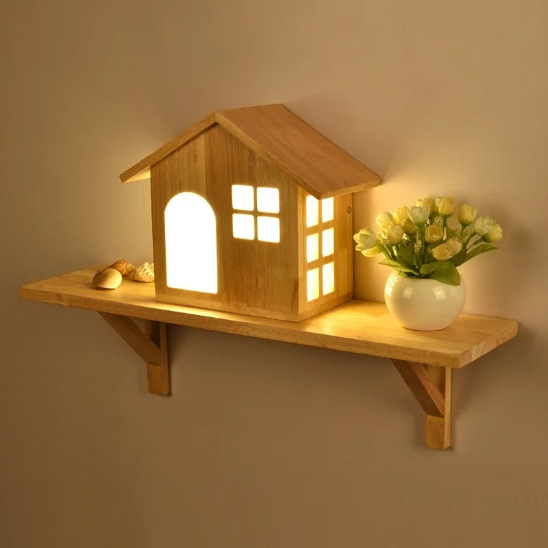 Modern Creative Wall Lamps Small Wooden Art House Lamp Children Bedroom Bedside Decorative Wall Lamp Living Room Corridor Lights
Modern Creative Wall Lamps Small Wooden Art House Lamp Children Bedroom Bedside Decorative Wall Lamp Living Room Corridor Lights