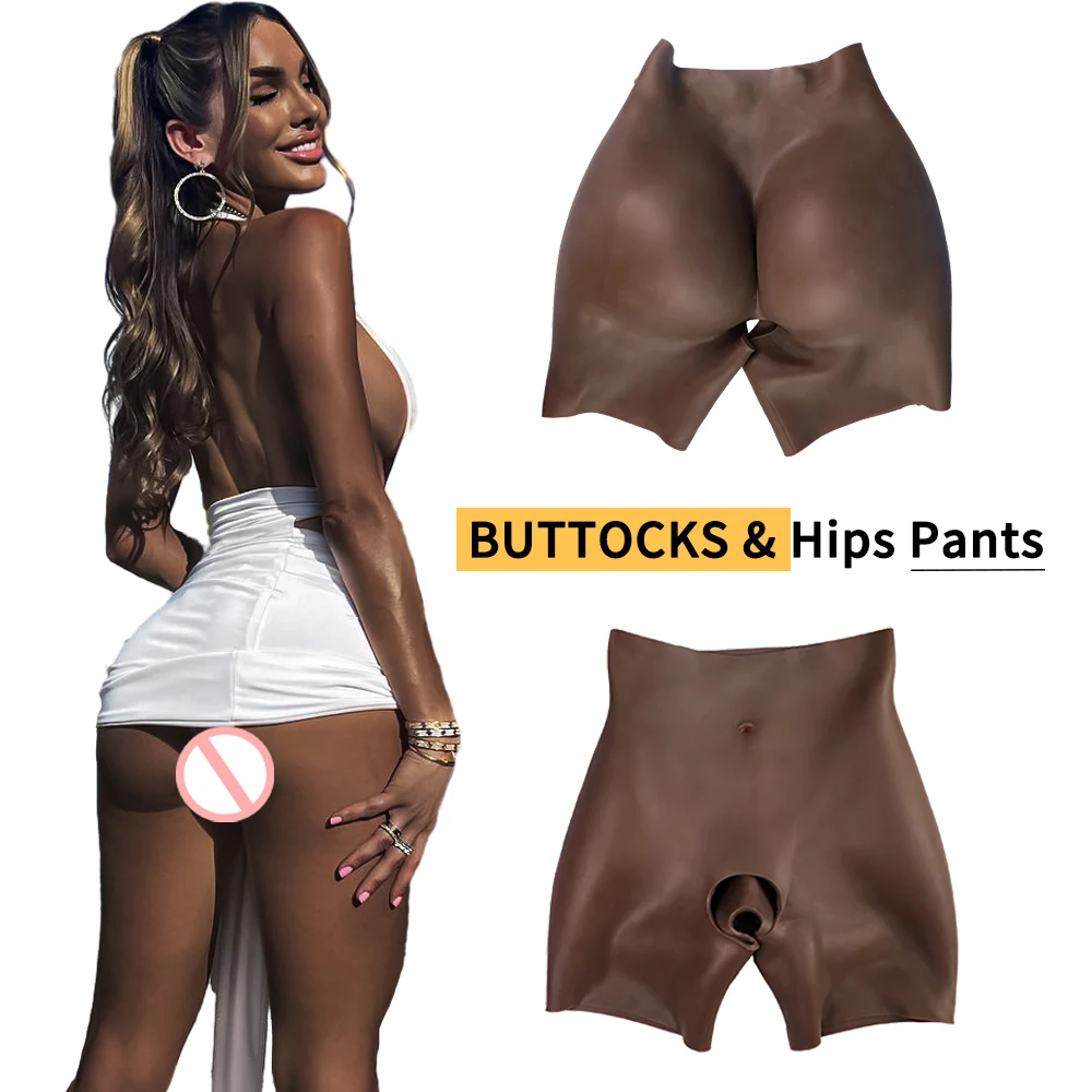 

Realistic Silicone Buttocks Lift 2.0cm Female Hip Padding 1.2cm Shapewear Big Hips High Waist Sexy Crossdress Panties