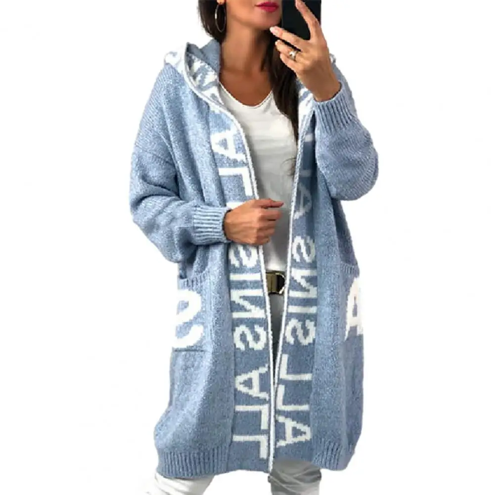 Women Winter Autumn Hooded Sweater Coats Letter Pattern Knitted Thick Warm Long Sleeve Loose Long Jackets chaquetas para mujeres
Women Winter Autumn Hooded Sweater Coats Letter Pattern Knitted Thick Warm Long Sleeve Loose Long Jackets chaquetas para mujeres