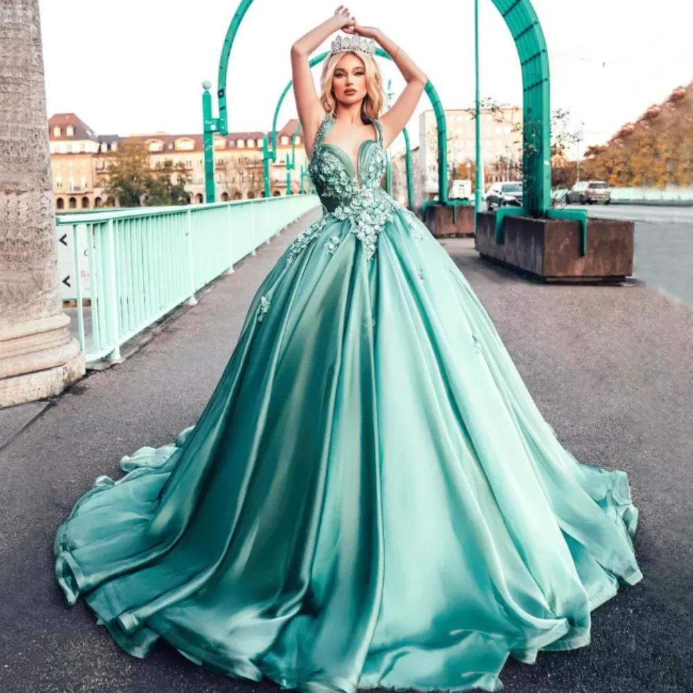 Princess Evening Dress 2024 New Ball Gown V-Neck Sleeveless Flowers Party Prom Gowns Exquisite Customed Formal Occassion Dresses
Princess Evening Dress 2024 New Ball Gown V-Neck Sleeveless Flowers Party Prom Gowns Exquisite Customed Formal Occassion Dresses