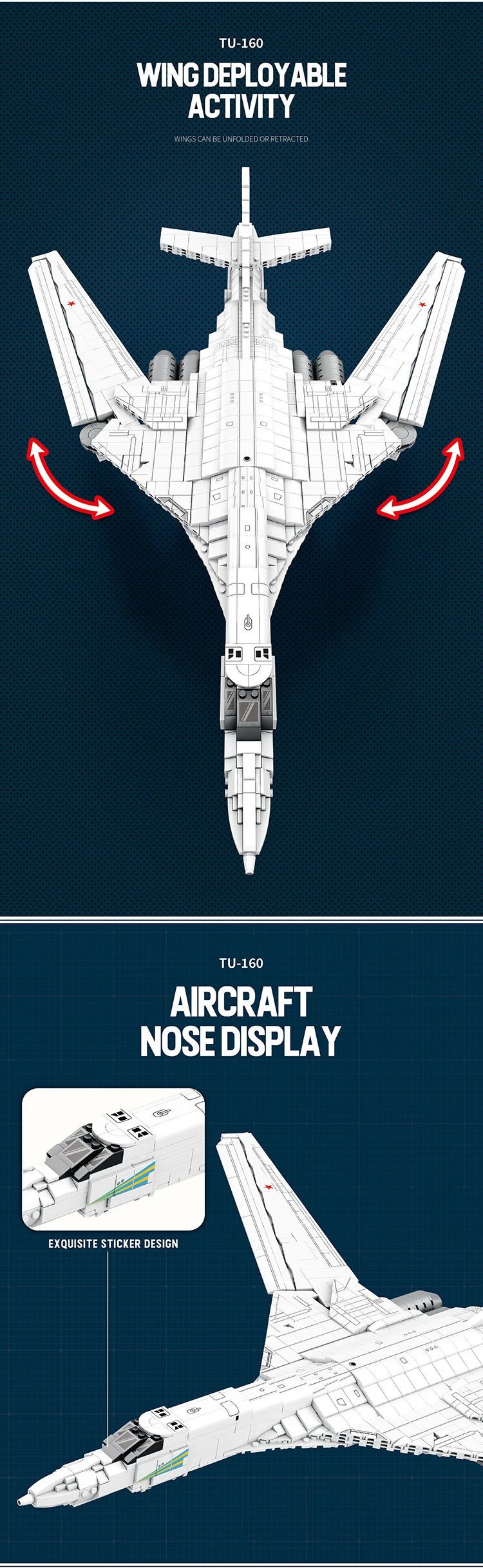 1598PCS Military Tu-160 Bomber Model Building Blocks Air Force Aircraft Fighter Bricks Toys Creative Desktop Ornaments Kids Gift 1598PCS Military Tu-160 Bomber Model Building Blocks Air Force Aircraft Fighter Bricks Toys Creative Desktop Ornaments Kids Gift