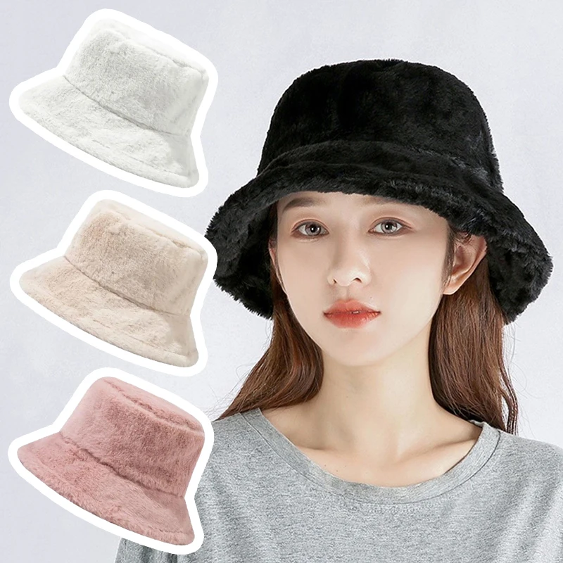 Winter Plush Bucket Hats For Women Outdoor Thick Warm Panama Cap White Color Soft Faux Fur Lady Girls Streetwear Fisherman Hat
Winter Plush Bucket Hats For Women Outdoor Thick Warm Panama Cap White Color Soft Faux Fur Lady Girls Streetwear Fisherman Hat