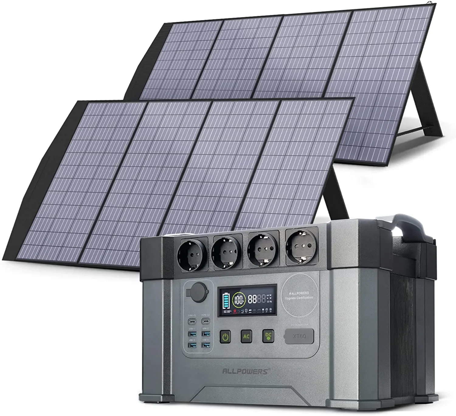 

Solar Generator 1500W / 2000W 2400W Portable Power Station (400W Panel Include) for outage, Emergency,RV